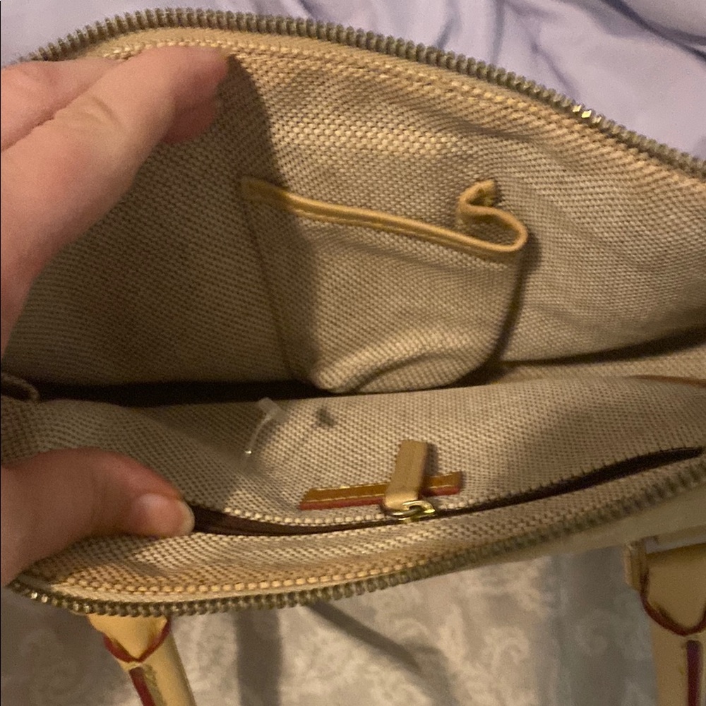 Dooney & Bourke Tan Monogram Satchel - Picture 8 of 10